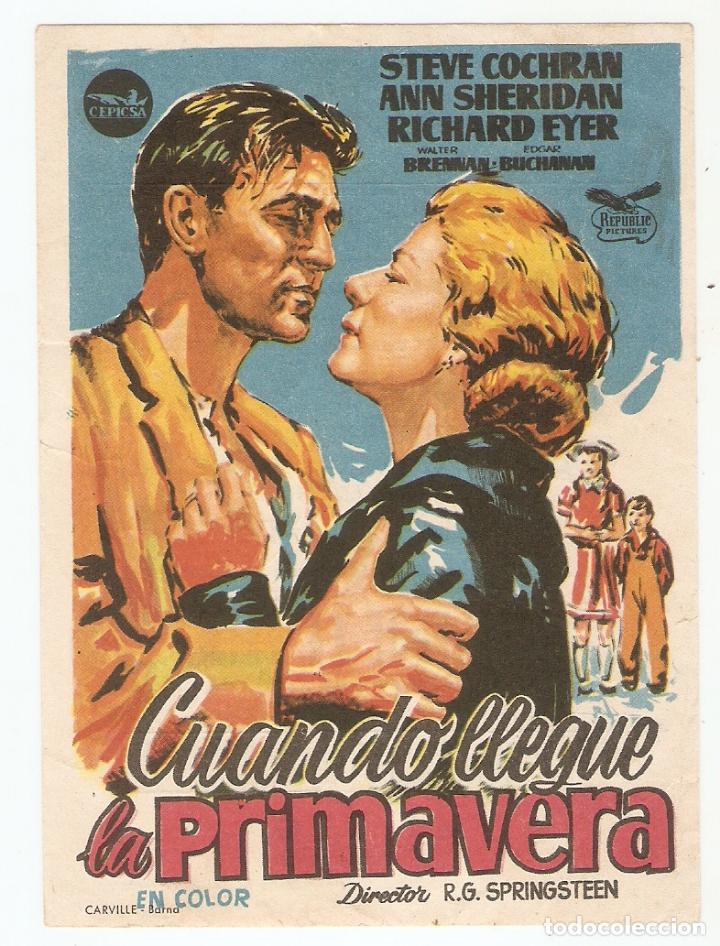 Cine: CUANDO LLEGUE LA PRIMAVERA - STEVE COCHRAN, ANN SHERIDAN, RICHARD EYER - CINES BOHEMIO Y GALILEO