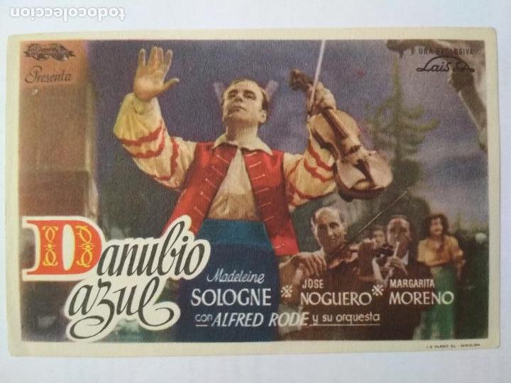 Folhetos de m&atilde;o de filmes antigos de cinema: FOLLETO DE CINE, DANUBIO AZUL CON JOSE NOGUERO, ORIGINAL, SIN PUBLICIDAD