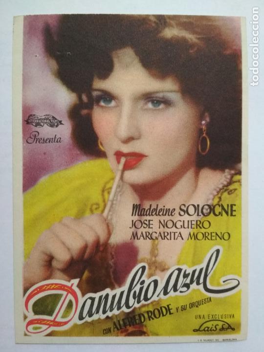 Folhetos de m&atilde;o de filmes antigos de cinema: FOLLETO DE CINE, DANUBIO AZUL CON JOSE NOGUERO, ORIGINAL, SIN PUBLICIDAD