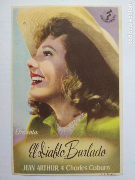 Folhetos de m&atilde;o de filmes antigos de cinema: FOLLETO DE CINE, EL DIABLO BURLADO CON JEAN ARTHUR, ORIGINAL, SIN PUBLICIDAD
