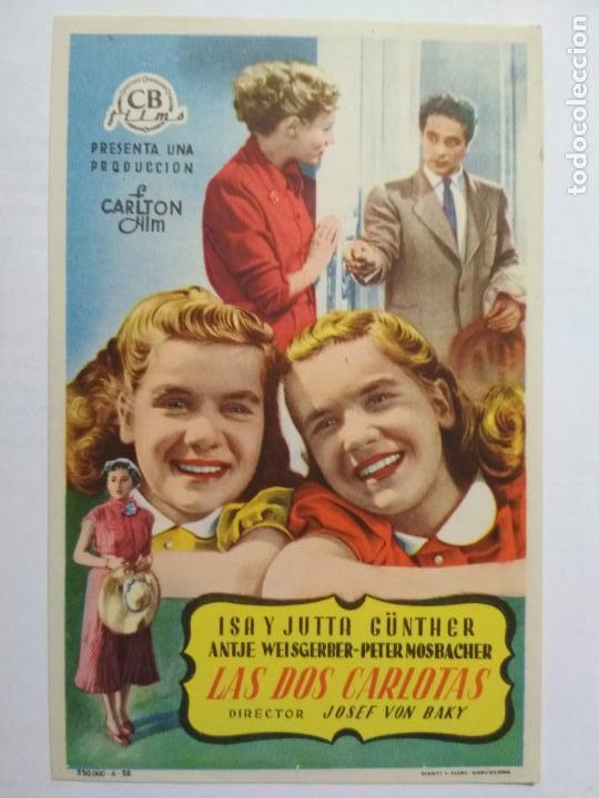Folhetos de m&atilde;o de filmes antigos de cinema: FOLLETO DE CINE, LAS DOS CARLOTAS CON ISA Y JUTTA GUNTHER ORIGINAL, SIN PUBLICIDAD