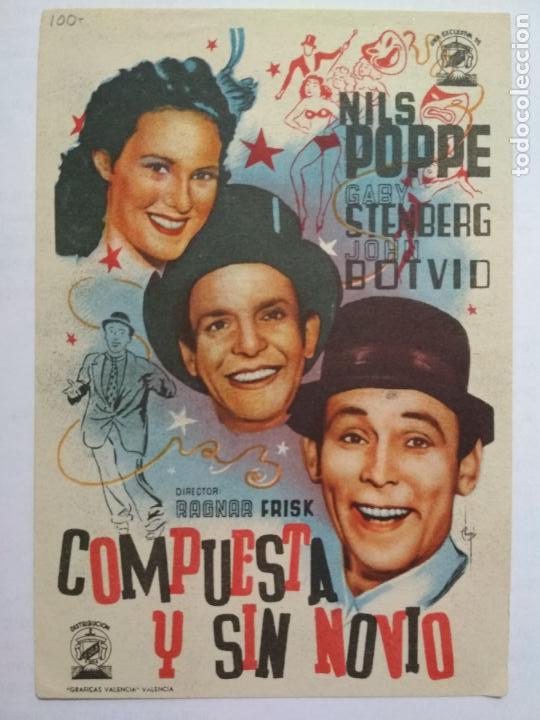 Folhetos de m&atilde;o de filmes antigos de cinema: FOLLETO DE CINE, COMPUESTA Y SIN NOVIO CON NILS POPPE, ORIGINAL, SIN PUBLICIDAD