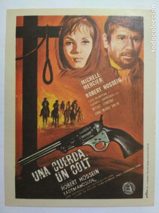 Folhetos de m&atilde;o de filmes antigos de cinema: FOLLETO DE CINE, UNA CUERDA, UN COLT, ORIGINAL, SIN PUBLICIDAD