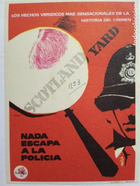 Folhetos de m&atilde;o de filmes antigos de cinema: FOLLETO DE CINE, SCOTLAND YARD NADA ESCAPA A LA POLICIA, ORIGINAL, SIN PUBLICIDAD