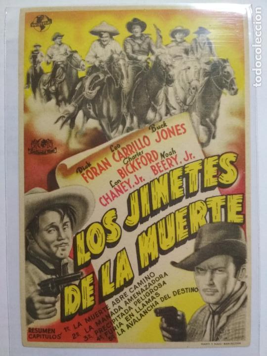 Folhetos de m&atilde;o de filmes antigos de cinema: FOLLETO DE CINE, LOS JINETES DE LA MUERTE, A&Ntilde;O 1949, ORIGINAL SIN PUBLICIDAD