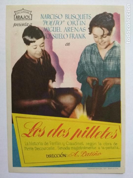 Folhetos de m&atilde;o de filmes antigos de cinema: FOLLETO DE CINE, LOS DOS PILLETES, ORIGINAL SIN PUBLICIDAD