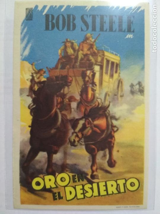 Folhetos de m&atilde;o de filmes antigos de cinema: FOLLETO DE CINE, ORO EN EL DESIERTO, ORIGINAL SIN PUBLICIDAD