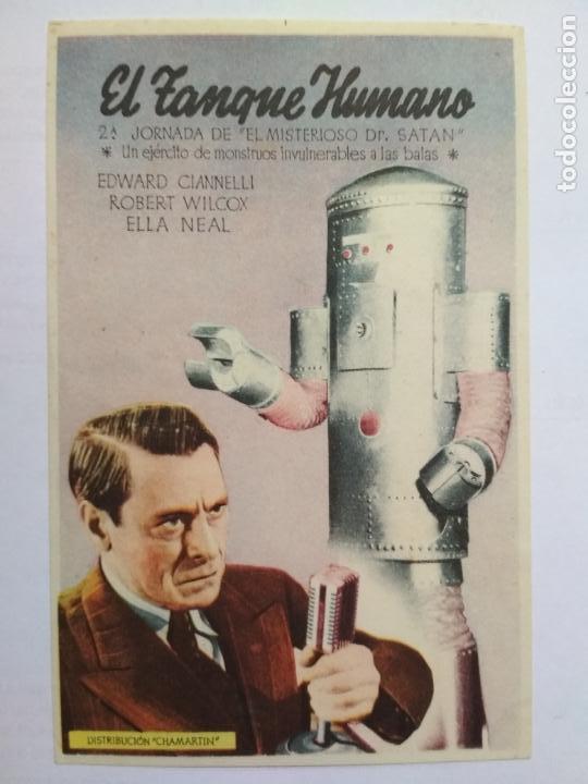 Folhetos de m&atilde;o de filmes antigos de cinema: FOLLETO DE CINE, EL TAMQUE HUMANO, ORIGINAL SIN PUBLICIDAD