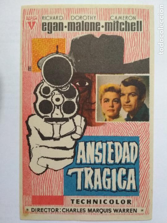 Folhetos de m&atilde;o de filmes antigos de cinema: FOLLETO DE CINE, ANSIEDAD TRAGICA, ORIGINAL SIN PUBLICIDAD