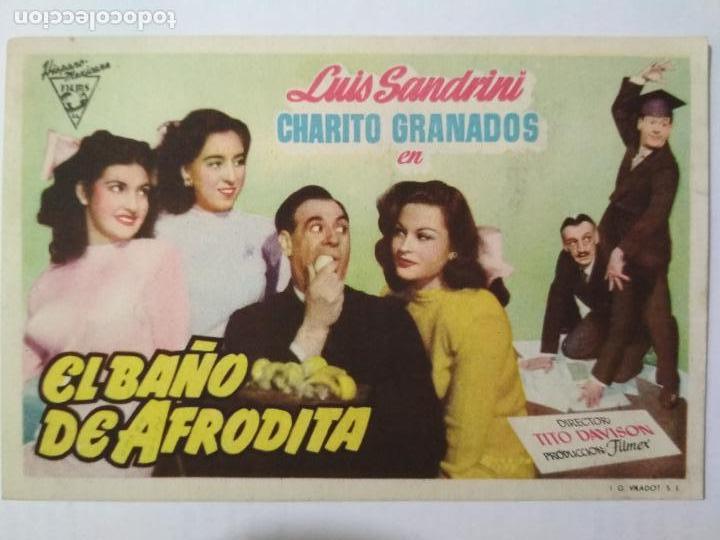 Folhetos de m&atilde;o de filmes antigos de cinema: FOLLETO DE CINE, EL BA&Ntilde;O DE AFRODITA, ORIGINAL SIN PUBLICIDAD