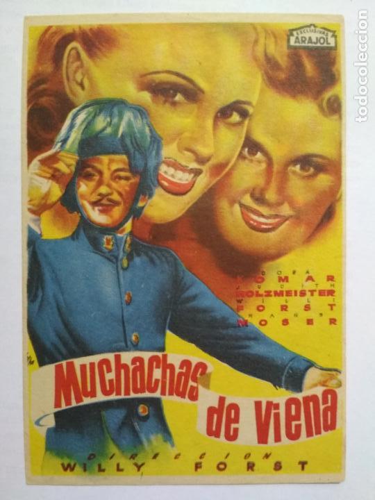 Folhetos de m&atilde;o de filmes antigos de cinema: FOLLETO DE CINE, MUCHACHAS DE VIENA, ORIGINAL SIN PUBLICIDAD