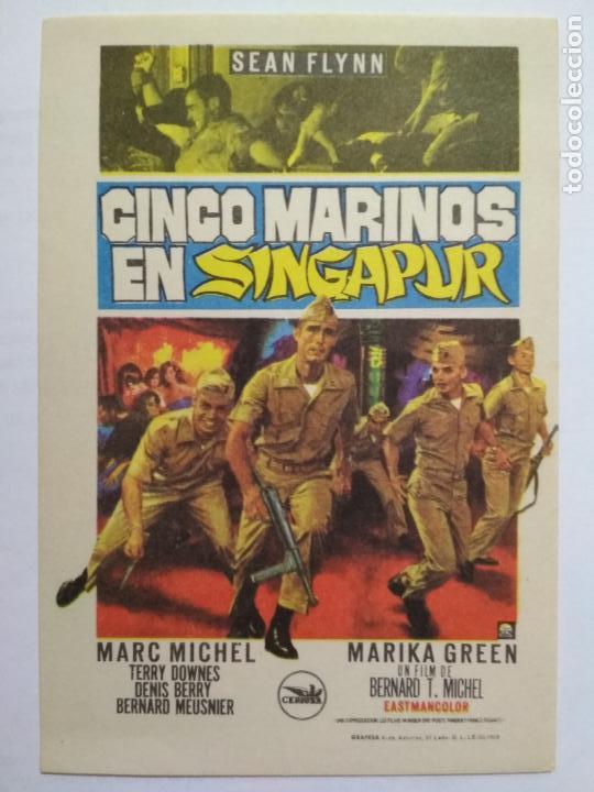 Folhetos de m&atilde;o de filmes antigos de cinema: FOLLETO DE CINE, CINCO MARINOS EN SINGAPUR, ORIGINAL SIN PUBLICIDAD