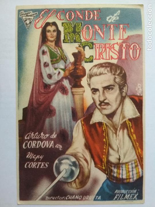 Folhetos de m&atilde;o de filmes antigos de cinema: FOLLETO DE CINE, EL CONDE DE MONTECRISTO, ORIGINAL SIN PUBLICIDAD