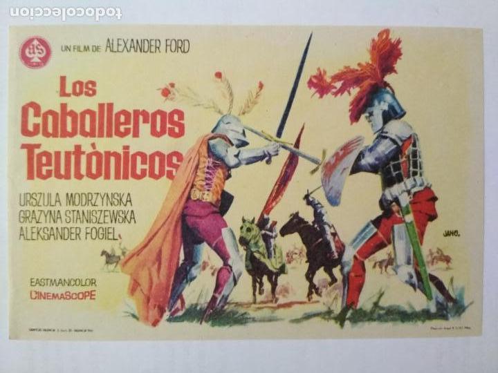 Folhetos de m&atilde;o de filmes antigos de cinema: FOLLETO DE CINE, LOS CABALLEROS TEUTONICOS, ORIGINAL SIN PUBLICIDAD