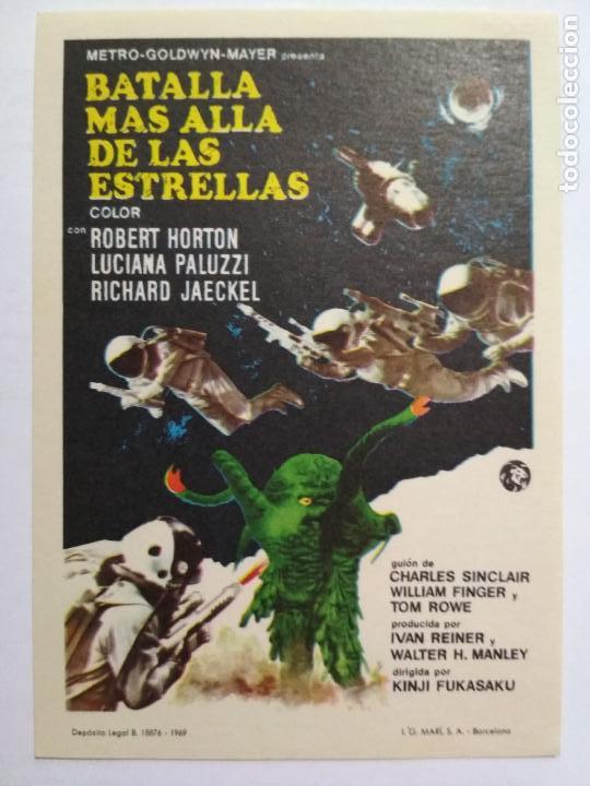 Folhetos de m&atilde;o de filmes antigos de cinema: FOLLETO DE CINE, BATALLA MAS ALLA DE LAS ESTRELLAS, ORIGINAL SIN PUBLICIDAD