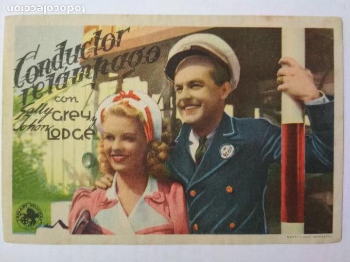 Folhetos de m&atilde;o de filmes antigos de cinema: FOLLETO DE CINE, CONDUCTOR RELAMPAGO, ORIGINAL SIN PUBLICIDAD