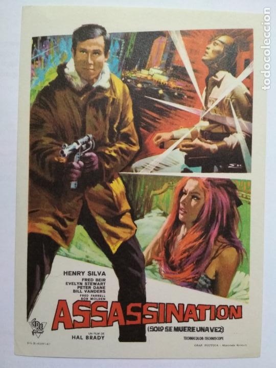 Folhetos de m&atilde;o de filmes antigos de cinema: FOLLETO DE CINE, ASSASSINATION, ORIGINAL SIN PUBLICIDAD