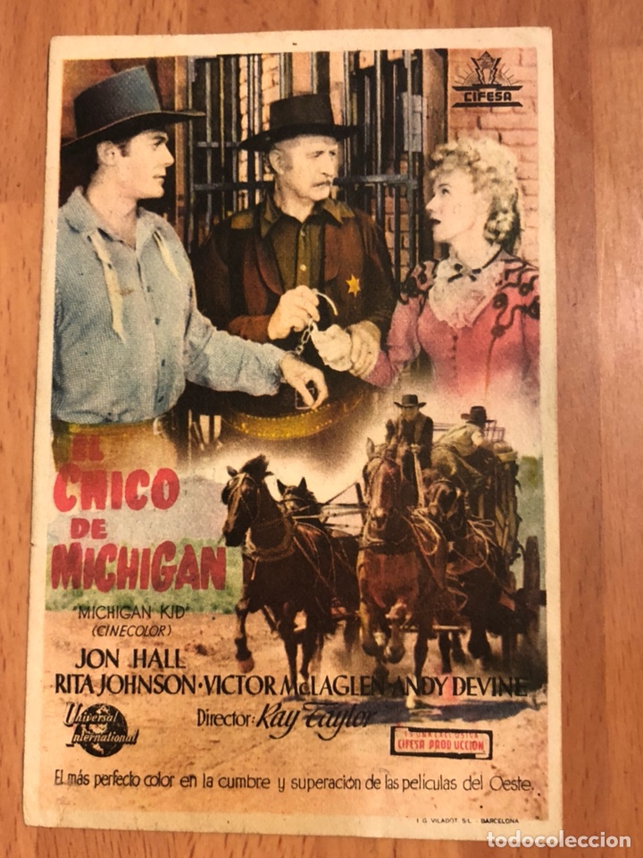 Cine: Programa cifesa el chico de Michigan.jon hall - Foto 1