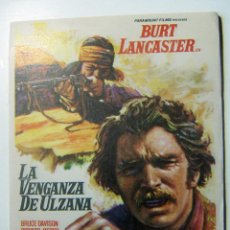  Foglietti di film di film antichi di cinema: FOLLETO DE MANO LA VENGANZA DE ULZANA BURT LANCASTER BRUCE DAVISON -SIN PUBLICIDAD