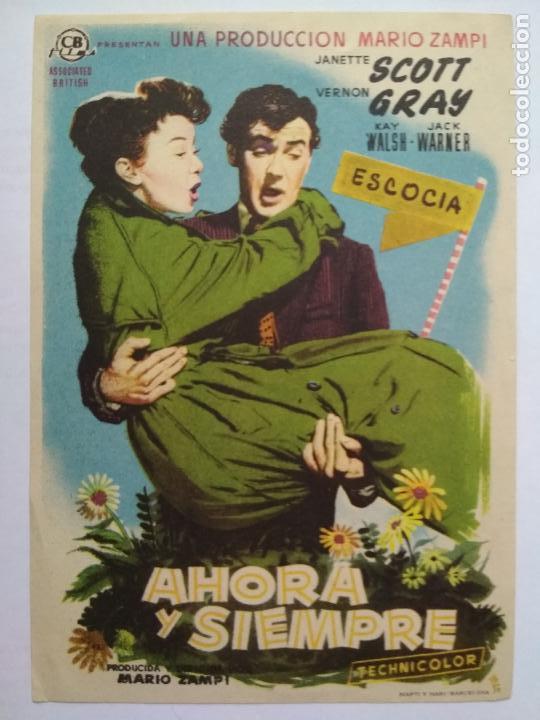 Folhetos de m&atilde;o de filmes antigos de cinema: FOLLETO DE CINE, AHORA Y SIEMPRE, ORIGINAL, SIN PUBLICIDAD