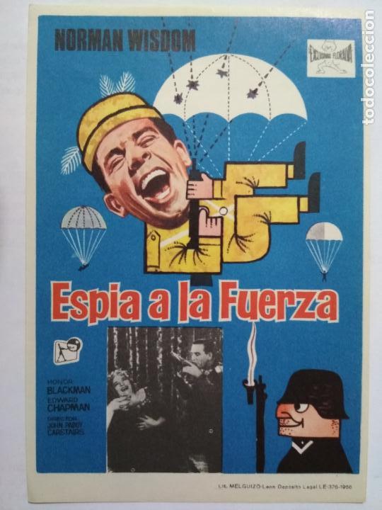 Folhetos de m&atilde;o de filmes antigos de cinema: FOLLETO DE CINE, ESPIA A LA FUERZA, ORIGINAL, SIN PUBLICIDAD