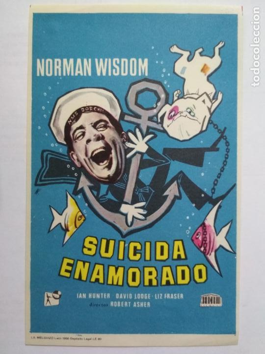 Folhetos de m&atilde;o de filmes antigos de cinema: FOLLETO DE CINE, SUICIDA ENAMORADO, ORIGINAL, SIN PUBLICIDAD