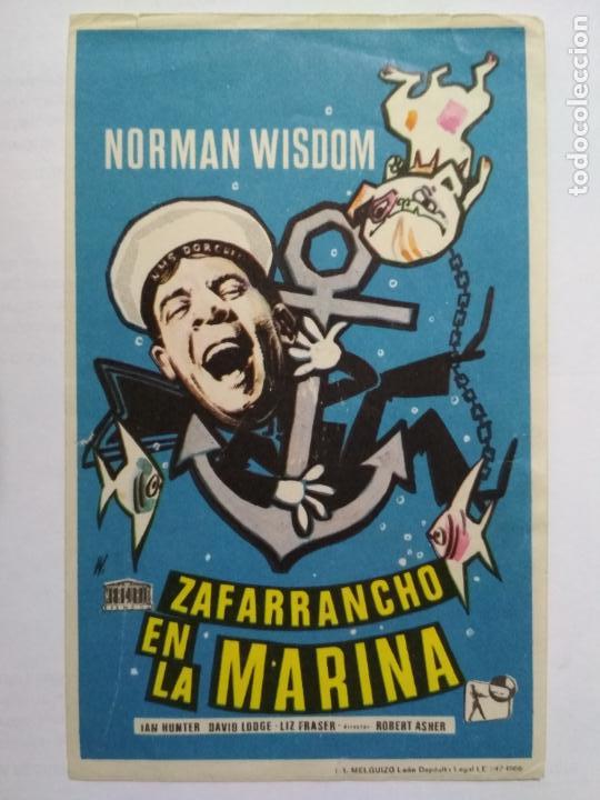 Folhetos de m&atilde;o de filmes antigos de cinema: FOLLETO DE CINE, ZAFARRANCHO EN LA MARINA, ORIGINAL, SIN PUBLICIDAD