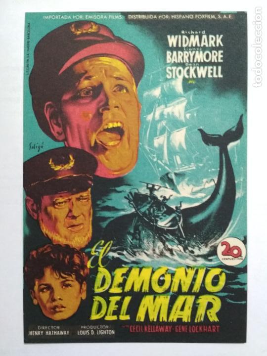 Folhetos de m&atilde;o de filmes antigos de cinema: FOLLETO DE CINE, DEMONIO DEL MAR, ORIGINAL, SIN PUBLICIDAD