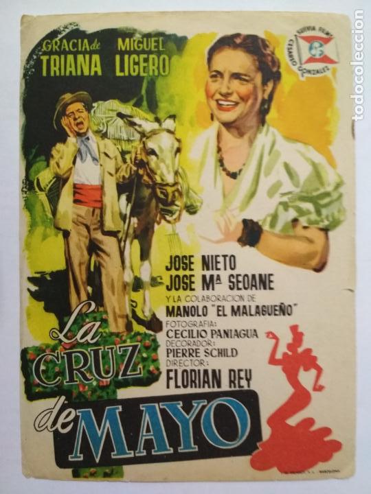 Folhetos de m&atilde;o de filmes antigos de cinema: FOLLETO DE CINE, LA CRUZ DE MAYO, ORIGINAL, SIN PUBLICIDAD