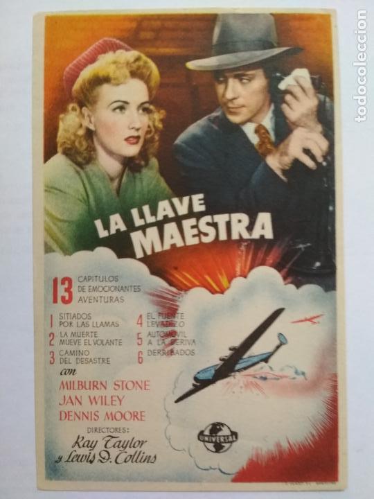 Folhetos de m&atilde;o de filmes antigos de cinema: FOLLETO DE CINE, LA LLAVE MAESTRA, ORIGINAL, SIN PUBLICIDAD