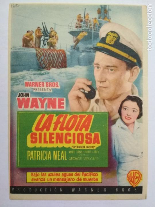 Folhetos de m&atilde;o de filmes antigos de cinema: FOLLETO DE CINE, LA FLOTA SILENCIOSA, ORIGINAL, SIN PUBLICIDAD