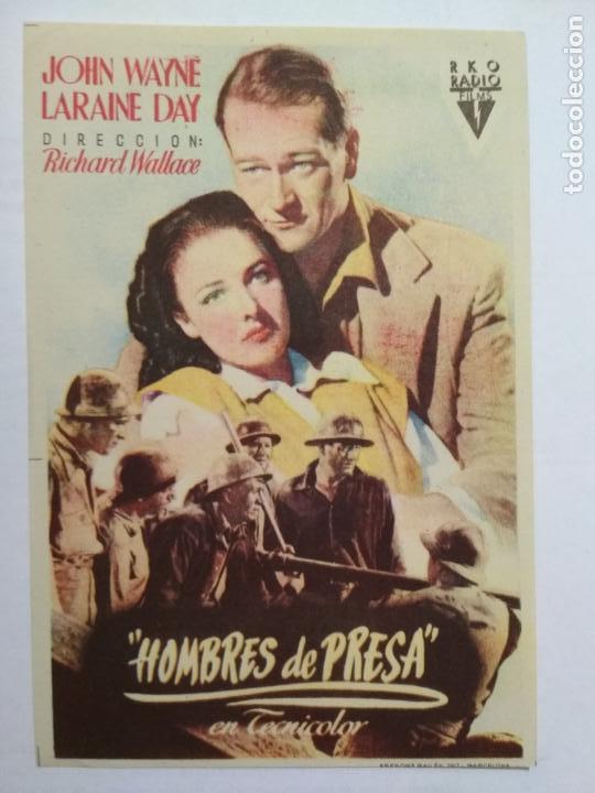 Folhetos de m&atilde;o de filmes antigos de cinema: FOLLETO DE CINE, HOMBRES DE PRESA, ORIGINAL, SIN PUBLICIDAD