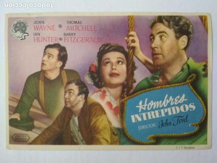 Folhetos de m&atilde;o de filmes antigos de cinema: FOLLETO DE CINE, HOMBRES INTREPIDOS, ORIGINAL, SIN PUBLICIDAD