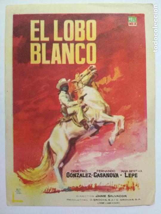 Kino: FOLLETO DE CINE, EL LOBO BLANCO, ORIGINAL, SIN PUBLICIDAD