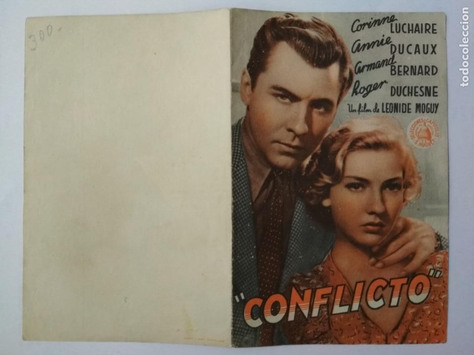 Kino: FOLLETO DE CINE DOBLE, CONFLICTO, ORIGINAL, SIN PUBLICIDAD