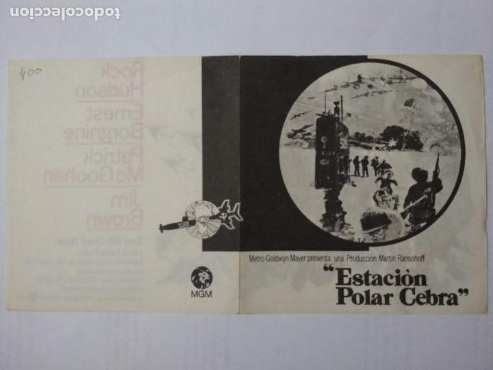 Cine: FOLLETO DE CINE DOBLE, ESTACION POLAR CEBRA, ORIGINAL, SIN PUBLICIDAD