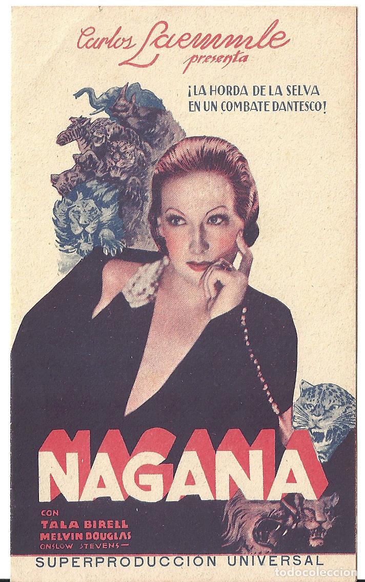 Cine: PTEB 021 NAGANA PROGRAMA DOBLE UNIVERSAL TALA BIRELL MELVYN DOUGLAS - Foto 1