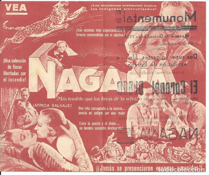 Cine: PTEB 021 NAGANA PROGRAMA DOBLE UNIVERSAL TALA BIRELL MELVYN DOUGLAS - Foto 2