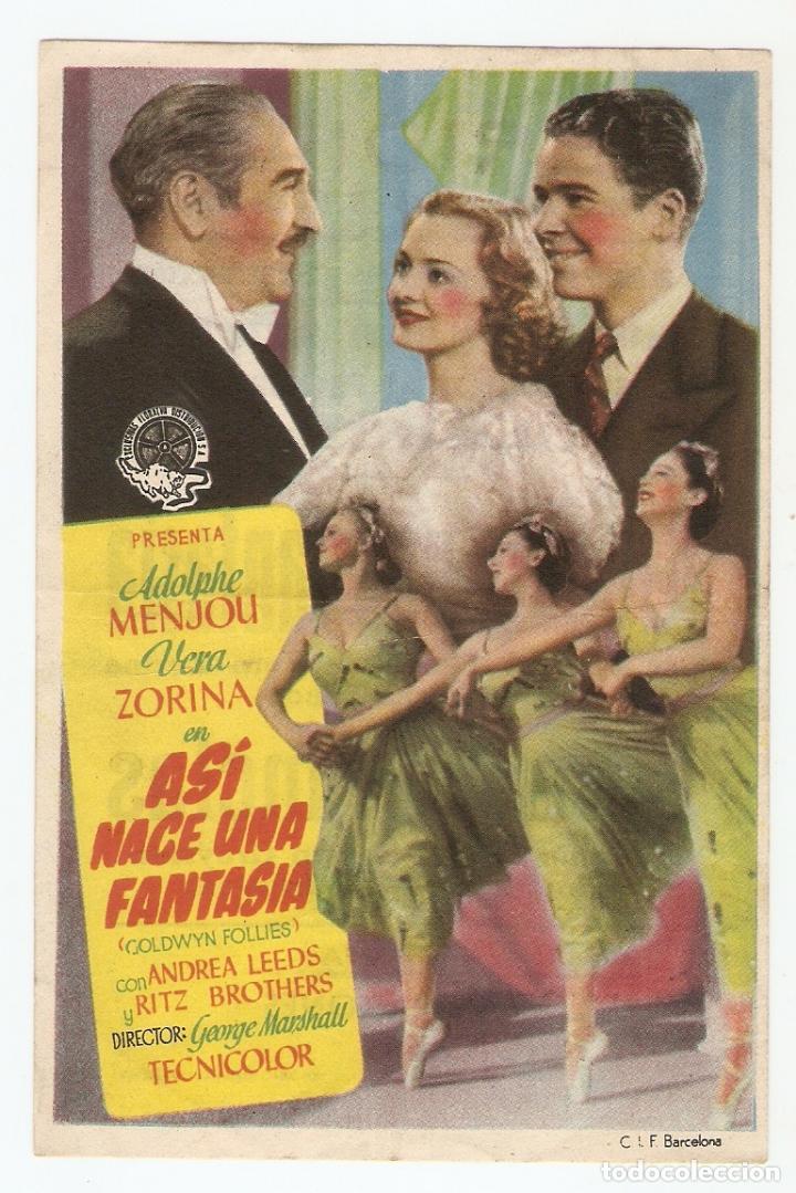 Cine: AS&Iacute; NACE UNA FANTAS&Iacute;A - ADOLPHE MENJOU, VERA ZORINA - DIRECTOR GEORGE MARSHALL - CINE MERIDIANA