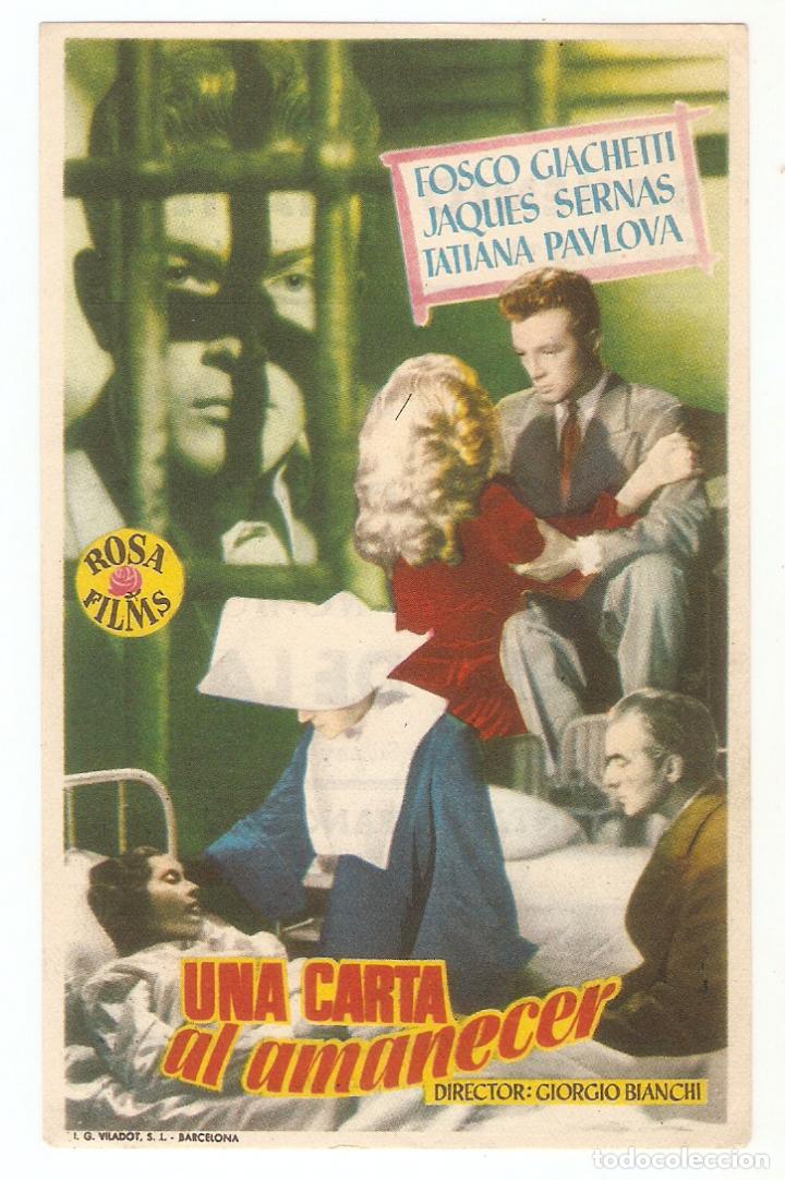 Cinema: UNA CARTA AL AMANECER - FOSCO GIACHETTI, JAQUES SERNAS, TATIANA PAVLOVA - CINES BOHEMIO Y GALILEO