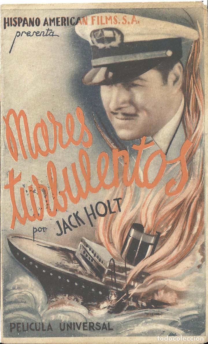 Cine: PTEB 021 MARES TURBULENTOS PROGRAMA DOBLE UNIVERSAL JACK HOLT ROBERT ARMSTRONG - Foto 1