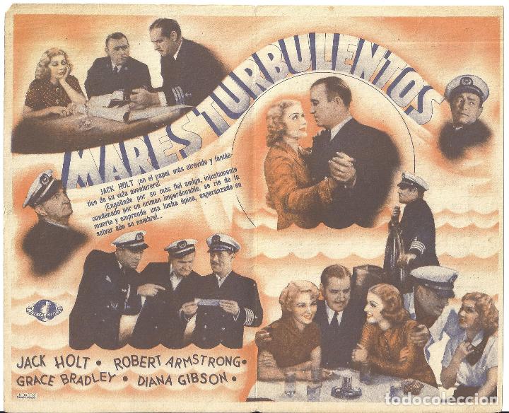 Cine: PTEB 021 MARES TURBULENTOS PROGRAMA DOBLE UNIVERSAL JACK HOLT ROBERT ARMSTRONG - Foto 2