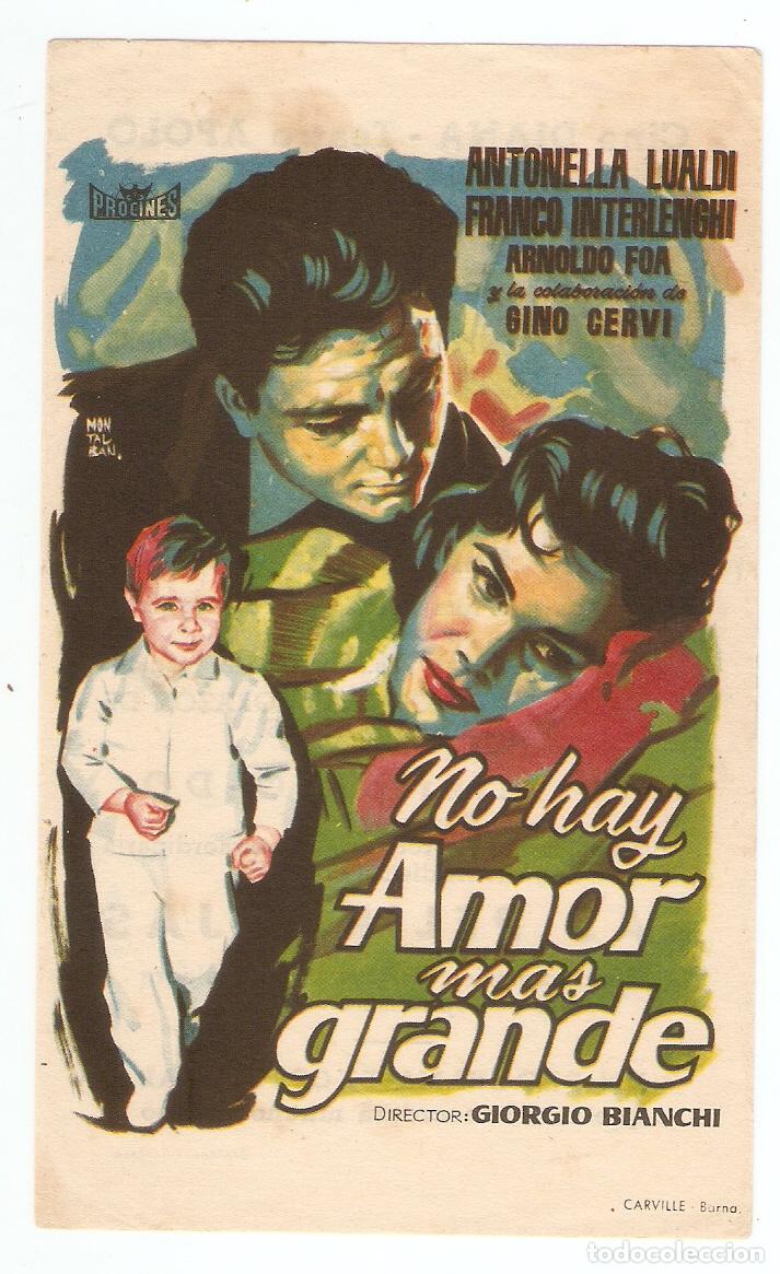 Cinema: NO HAY AMOR M&Aacute;S GRANDE - ANTONELLA LUALDI - CINE DIANA, TEATRO APOLO - MONTALBAN