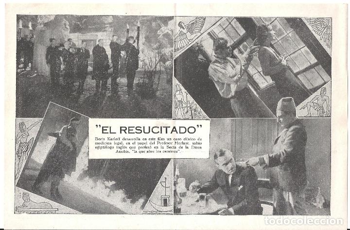 Cine: PTCC 022 EL RESUCITADO PROGRAMA DOBLE ATLANTIC BORIS KARLOFF TERROR - Foto 2