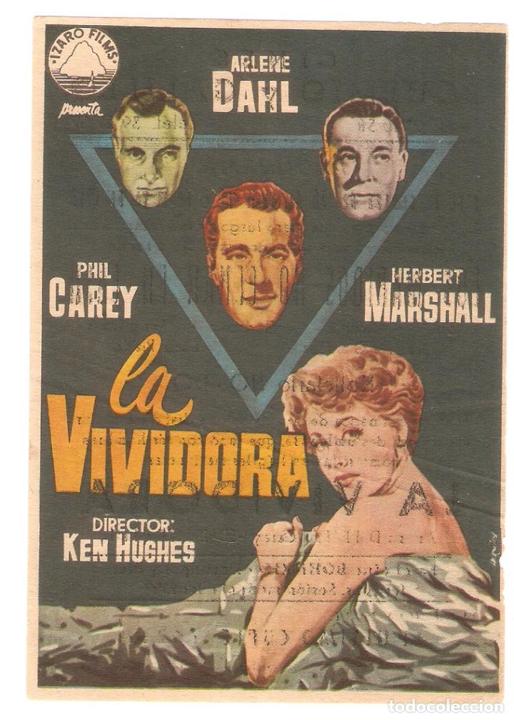 Cinema: LA VIVIDORA - ARLENE DALH, PHIL CAREY, HERBERT MARSHALL - KEN HUGHES - CINES BOHEMIO Y GALILEO