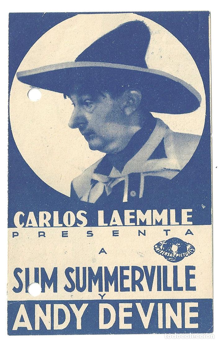 Cine: PTEB 024 CABALLEROS RUSTICOS PROGRAMA DOBLE azul UNIVERSAL SLIM SUMMERVILLE ANDY DEVINE - Foto 1