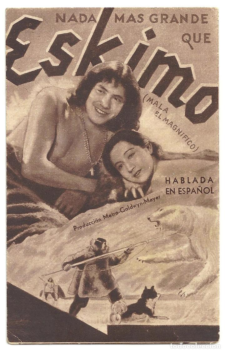 Cine: PTEB 030 ESKIMO PROGRAMA TARJETA MGM MALA W.S. VAN DYKE A - Foto 1