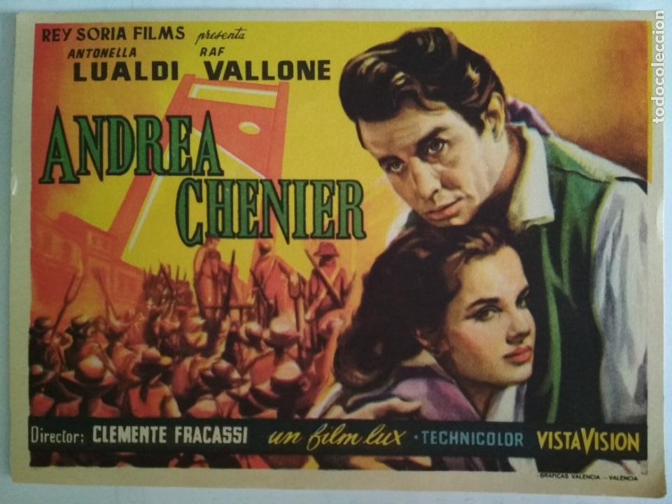 Cine: FOLLETO DE CINE, ANDREA CHENIER, ORIGINAL, SIN PUBLICIDAD