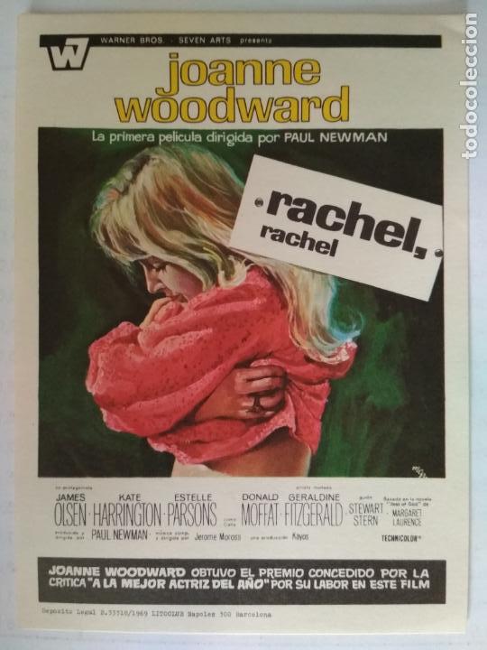 Cine: FOLLETO DE CINE, RACHEL, ORIGINAL, SIN PUBLICIDAD