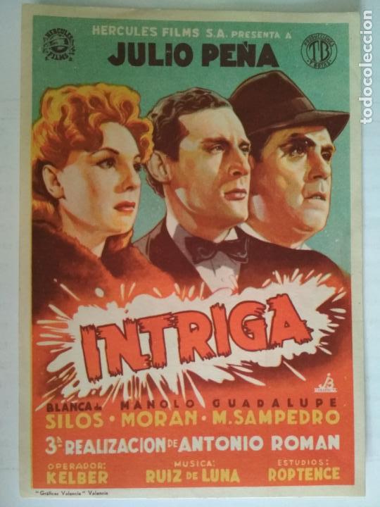 Cine: FOLLETO DE CINE, INTRIGA, ORIGINAL, SIN PUBLICIDAD